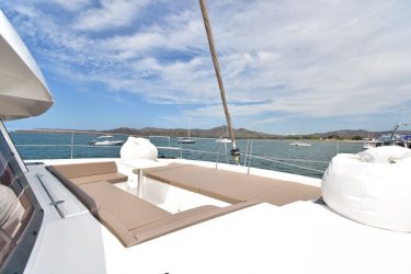 Luxury catamaran sailing